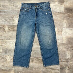 J. Crew Factory 90s Vintage Baggy Jeans Women's 28 High Rise Wide Leg Denim
